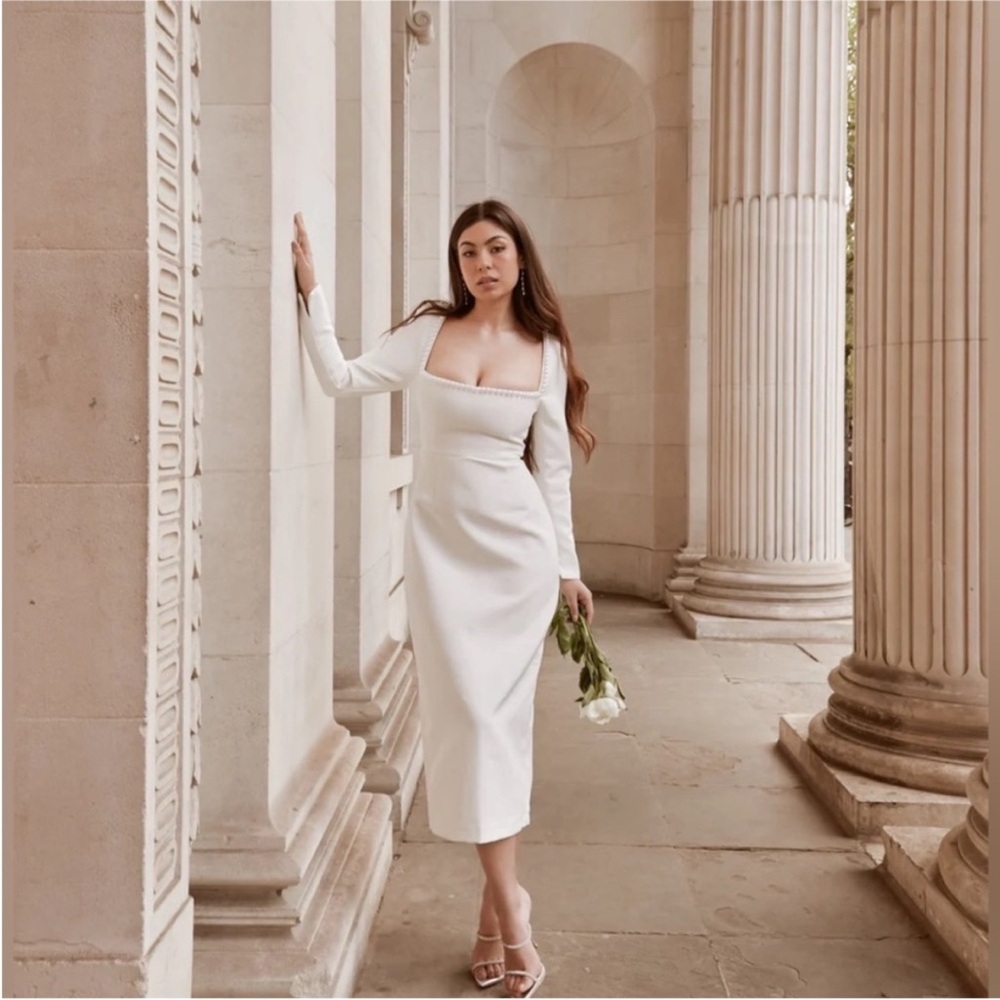 Odd Muse The Ultimate Muse Midi Pearl Dress White size XS NWT NEW